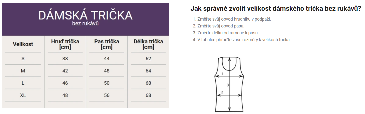 Dámská trička bez rukávů Nanosilver